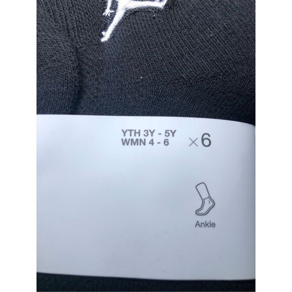 Jordan Kids Cushioned Ankle Socks 6 pack size 3Y-5Y - Picture 3 of 5